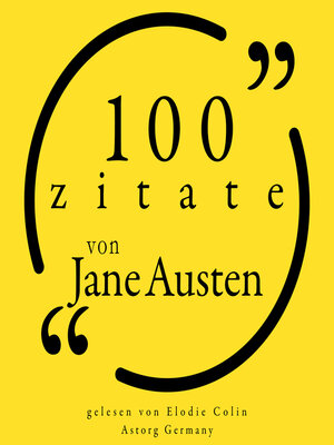 cover image of 100 Zitate von Jane Austen